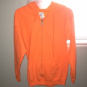 Orange Zip Up Hoodie